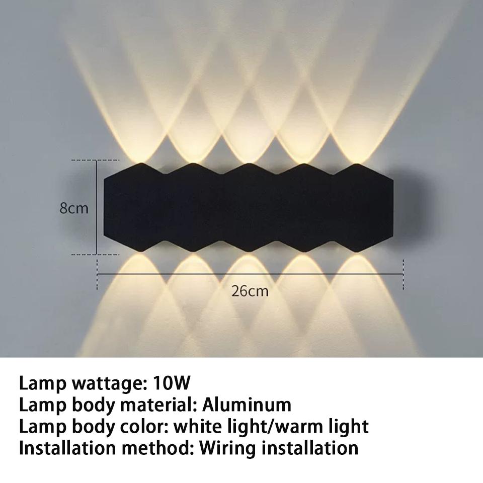 Алюминиевый светодиодный настенный светильник Водонепроницаемый Наружное Внутреннее освещение IP55 AC86-265V 4w 6w 8w 10w настенный светильник для сада лестницы ночи