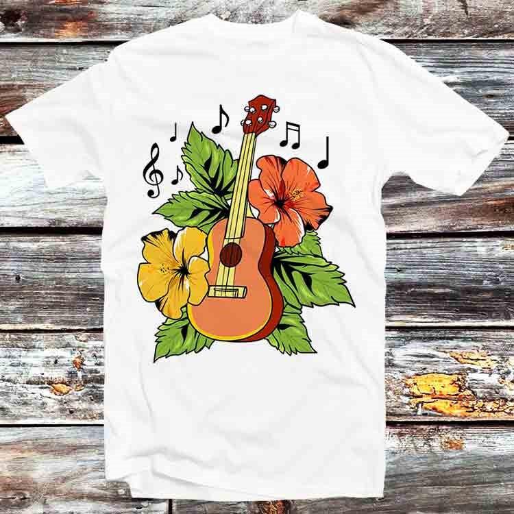 Guitar Nature Flower Music Note T Shirt Mens Womens Tees Top B1029