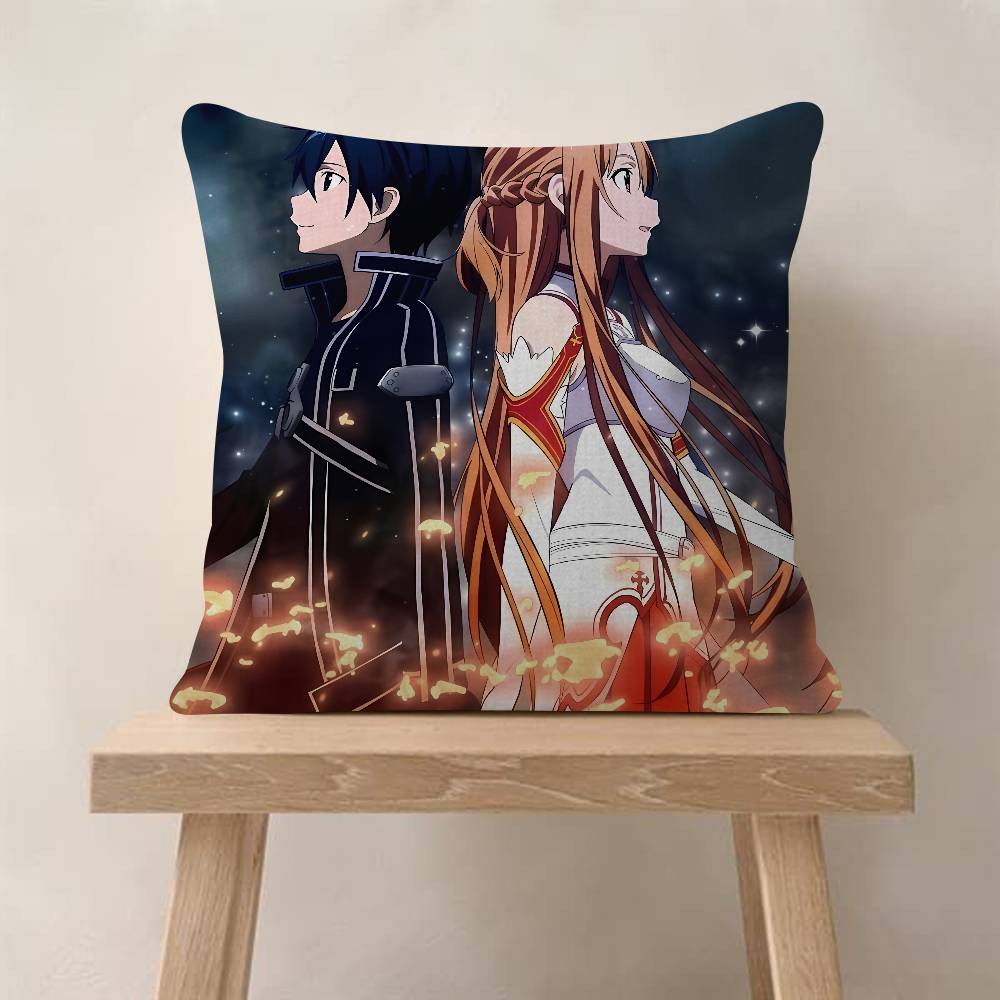 Асуна Sword Art Online Наволочка Чехол для диванной подушки Декор для дома Подарок ребенку
