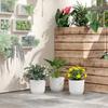 Set of Three diameter 22cm Planters - White