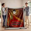 Illustrated Cleopatra-themed Art with Gold Wings, Headdress, and Bold Text. for All Seasons Blanket Lunch Break Throw Gift