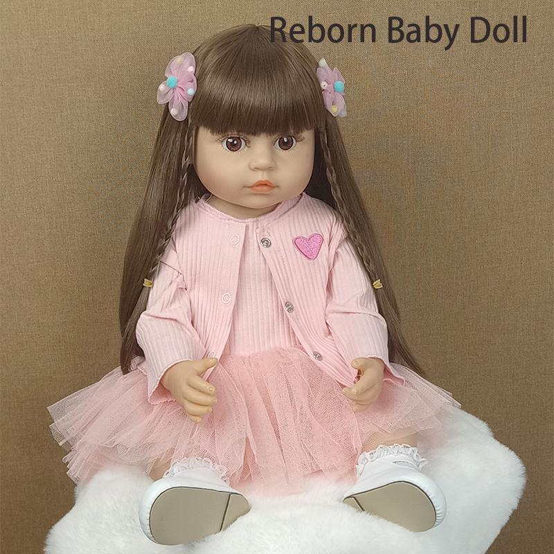 55 см 22 дюйма куклы реборн реалистичные полностью силиконовые детские Bebe виниловые куклы для новорожденных девочек принцесса игрушка для малышей в подарок