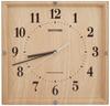 Настенные радиочасы аналоговые часы с непрерывной секундной стрелкой интерьерная модель коричневый коричневый текстура древесины живой Эмили 8MY502SR07 (Светлая отделка)