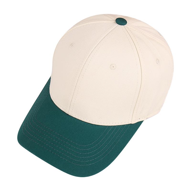 Light plate color matching baseball cap showing face small leisure sports cap washed cotton outdoor travel sun hat
