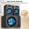 SADA Multimedia 2.1 Desktop Computer Speaker LED Light Heavy Bass Subwoofer Home Bluetooth Speaker USB Power Supply for PC Laptop Cellphone