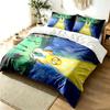 Adventure Time 3pc Duvet Cover Set Simple Modern Bedding Set Wrinkle Resistant Soft Fabric All Season Use a perfect gift