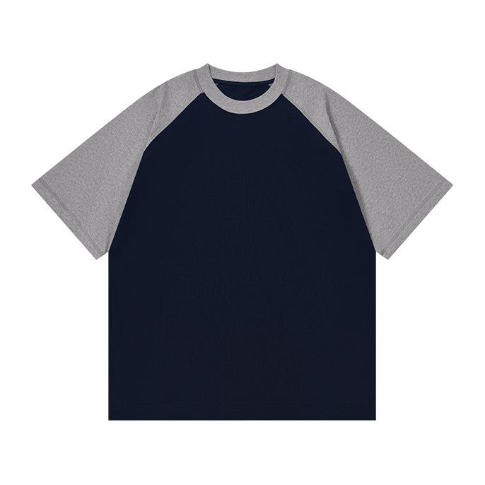 Крутая мужская футболка с рукавом реглан, свободная футболка с коротким рукавом, мужская летняя контрастного цвета с ощущением льда, с коротким рукавом, холодное лето