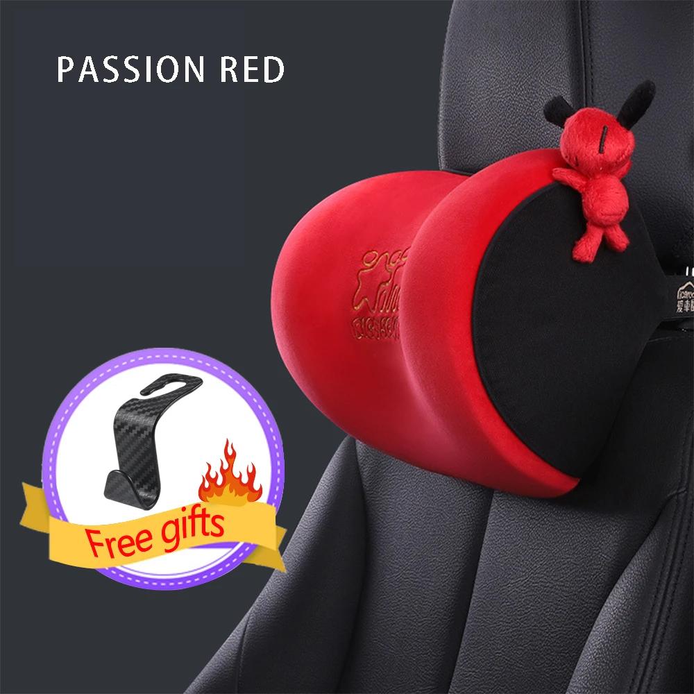 Подушка для шеи в машину, защитная поддержка поясницы, дышащая пена с эффектом памяти, подголовник для автомобиля, подушка для снятия стресса, аксессуары для салона автомобиля