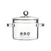 Transparent High-Temperature Glass Pot for Soup, Stews, and Noodles - Suitable for Electric, Ceramic Stoves, and Open Flame Cooking