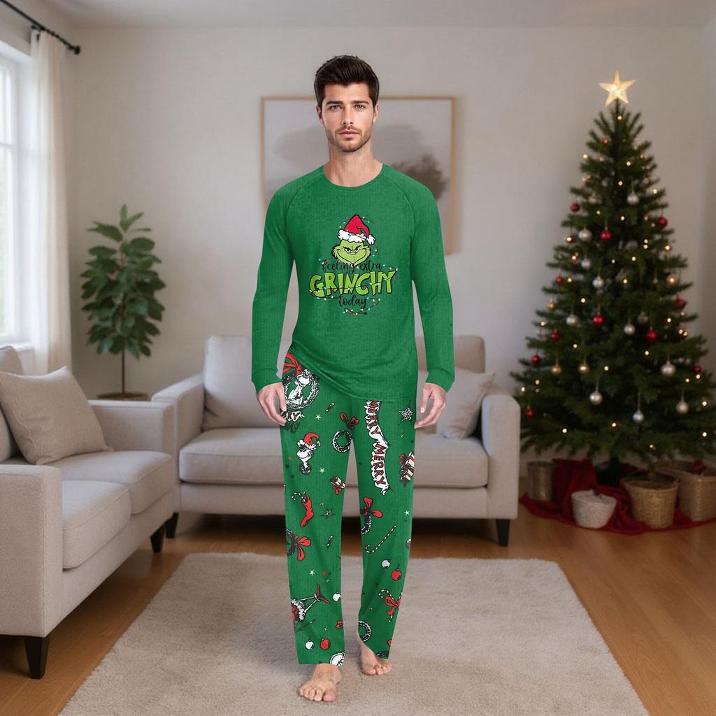 Комплект из топа и брюк с рождественскими принтами для всей семьи Одинаковые комплекты для всей семьи