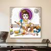 Lord Bal Krishna Hindu God Canvas Painting Religious Hinduism Posters and Prints Wall Art for Home Decoration Cuadros Wall Art