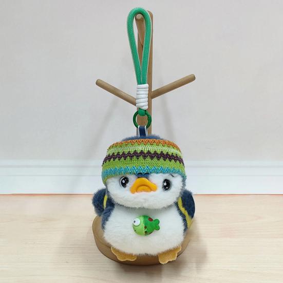 Yousheng Mini Penguin Keychain Toy Stuffed Plush Animal Pendant Boys Girls Hanging Ornament Bags Phones Cars Versatile Decoration