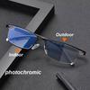 Ультралегкие очки для вождения на открытом воздухе, фотохромные очки в полуоправе, деловые очки для мужчин и женщин, меняющие цвет, компьютерные очки