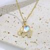 Cute Elephant Pendant Necklaces for Women Fashion Zirconia Necklace Wedding Party Jewelry Accessories