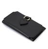 Женский кошелек, аксессуар из мягкой кожи с пряжкой, черный кошелек, держатель для карт, отделение для телефона