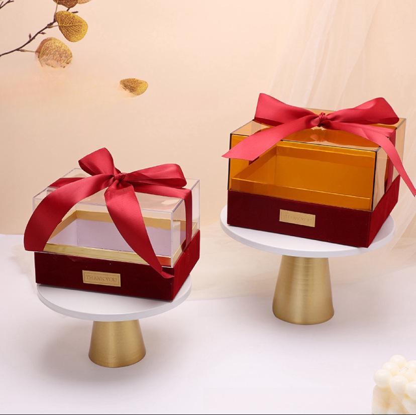 Прозрачная прямоугольная подарочная коробка для свадеб, дней рождений, помады, парфюмерии, конфет и сувениров