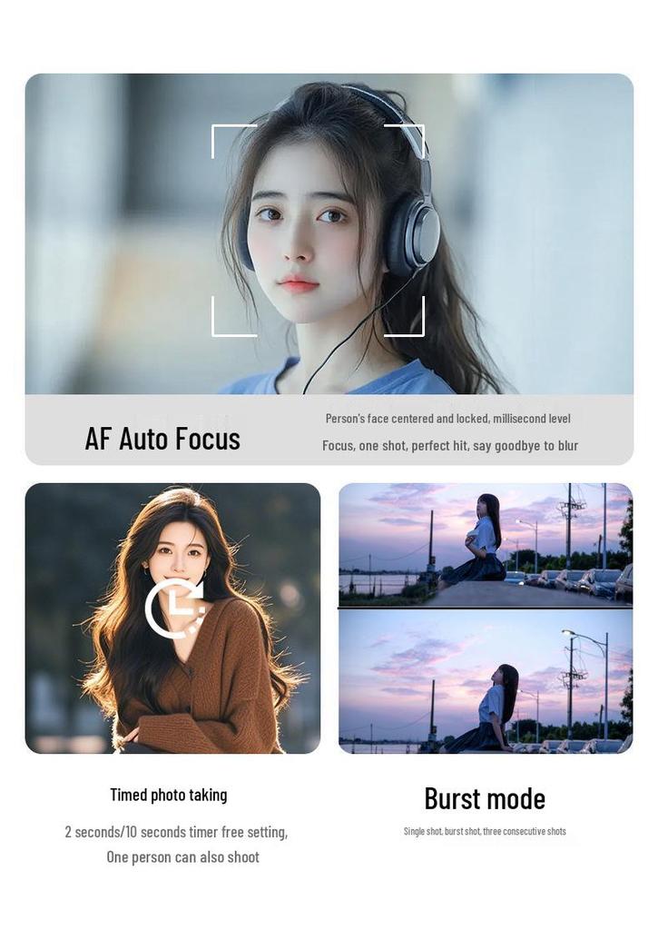 Retro Flip Screen Student Selfie HD Digital Camera Camcorder for Travel and Vlogs