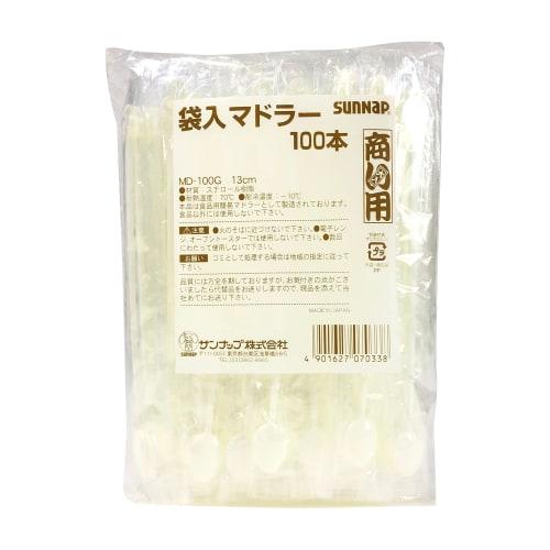 Sunnap Muddlers (100 Count) White, 13cm Bag
