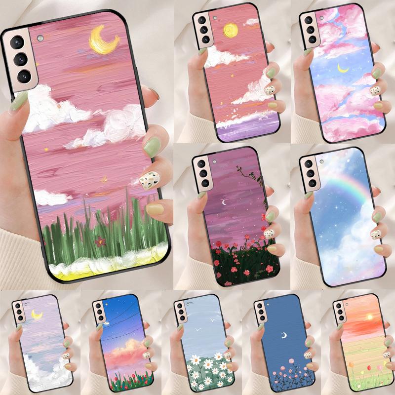 Корейский закат Funda Чехол для Samsung Galaxy S25 Ultra S9 S10 S20 S21 S22 Plus S23 FE S24 Ultra Чехол для телефона