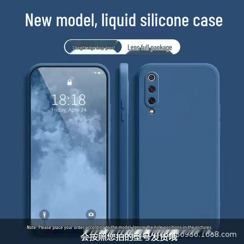 Чехол для телефона Xiaomi 9 - Однотонный Жидкий Кубик Рубика, Ударопрочный Силиконовый Мягкий Чехол с Прямыми Гранями