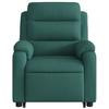 Massage Recliner with Rising Assistance Dark Green Fabric