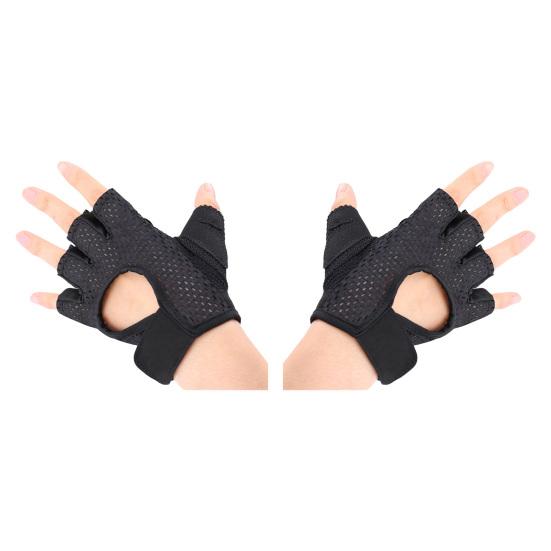 1 пара велосипедных перчаток, дышащие, впитывающие пот, противоскользящие, для мужчин и женщин, для тренажерного зала, фитнеса, силовых тренировок, перчатки на половину пальцев, защита для рук