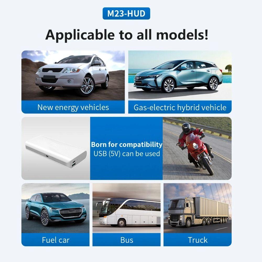 HUD Car Head Up Display Portable Windshield Projector GPS Digital Speedometer Speed Meter