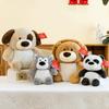 Soft and Cute Chubby Series Plush Toys Children's Comforting Lion Pillow Office Brown Dog Ornament Panda Doll