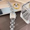 LP72 High-End Women's Skeleton Design Watch Square Roman Hour Markers Quartz Watches Elegant Bracelet Band Ladies Wristwatches