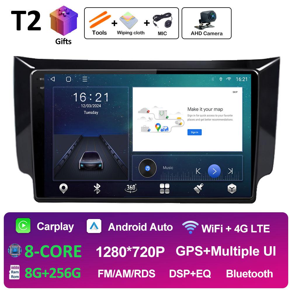 DSP Стерео Беспроводной Carplay Для Nissan Sylphy B17 Sentra 12 2012 2013 2014 2015 - 2018 WIFI Авто Аудио Видео Мультимедийный Плеер BT