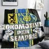 Lokomotive Leipzig Print Flannel Blanket, High quality Comfortable for All Seasons, Home Decor, Warmth and Comfort, Perfect for Christmas Gifts71