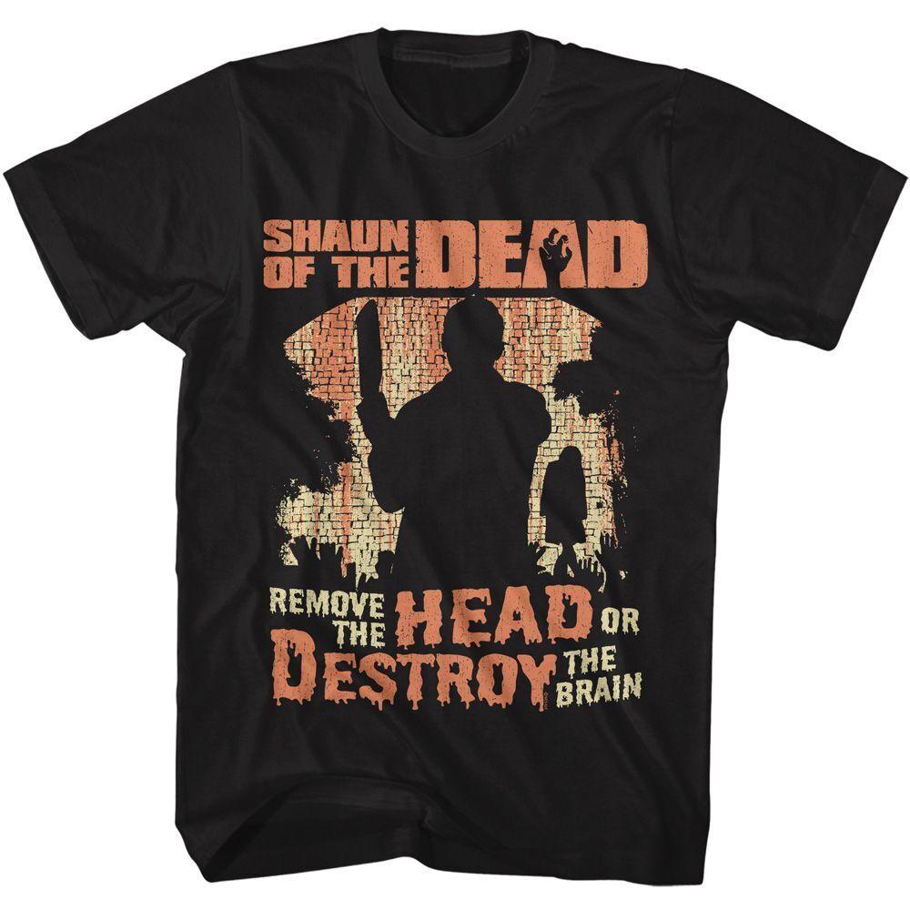 Shaun of the Dead Remove The Dead Black Adult T-Shirt Mens Womens Tees Top