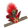 Bohemian Feathered Hairband Carnival Celebration Party Headband Adult Cosplay Hairhoop Ethnic Hairband for Theme Event