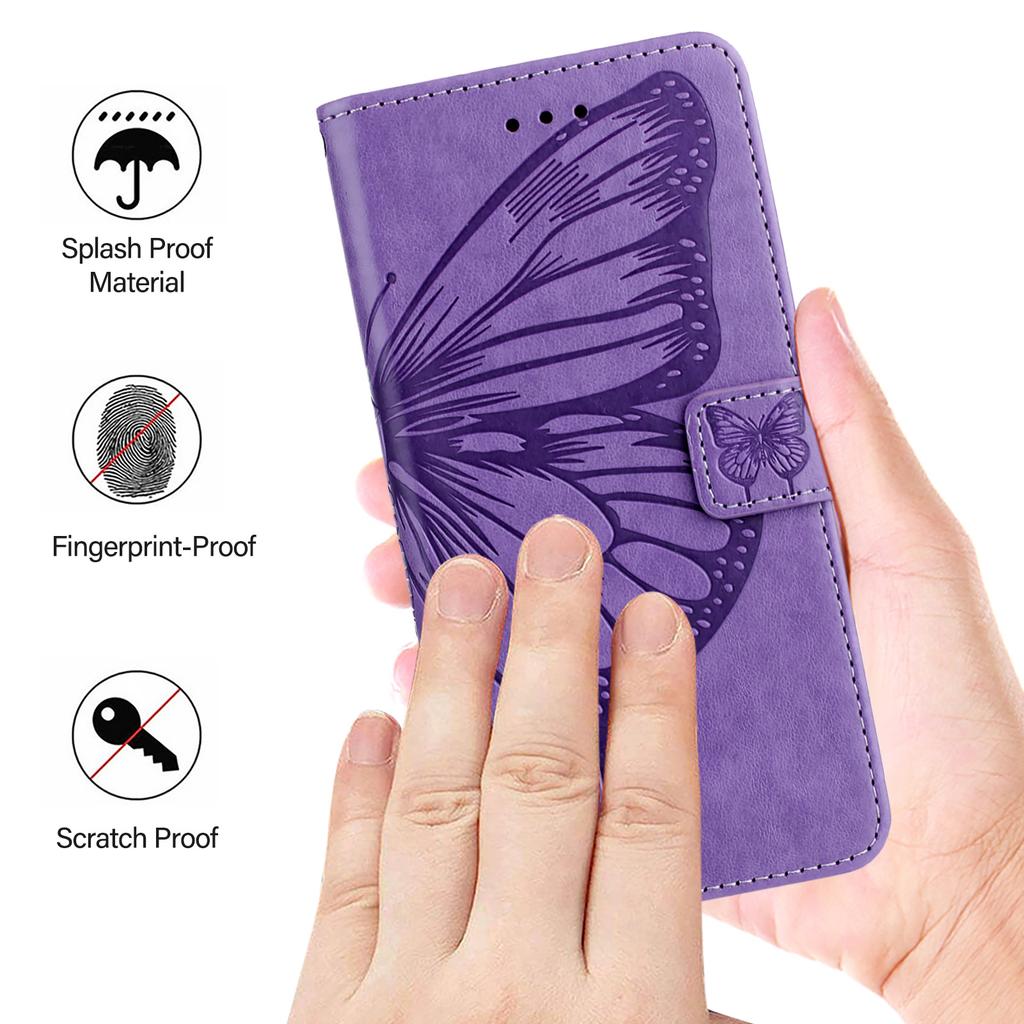 8-Color Butterfly-Patterned PU Leather Phone Wallet Case for Tecno Series.Camon 19,20,30,40,Pop 6,Pop 7,Pop 8,Pop 9,Spark 7,8,9,10,20,30,Spark Go...