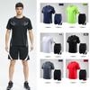 Men Women Sportswear Set Quick Dry Running Gym Tennis Badminton Cycling Short Sleeve T-Shirt Shorts