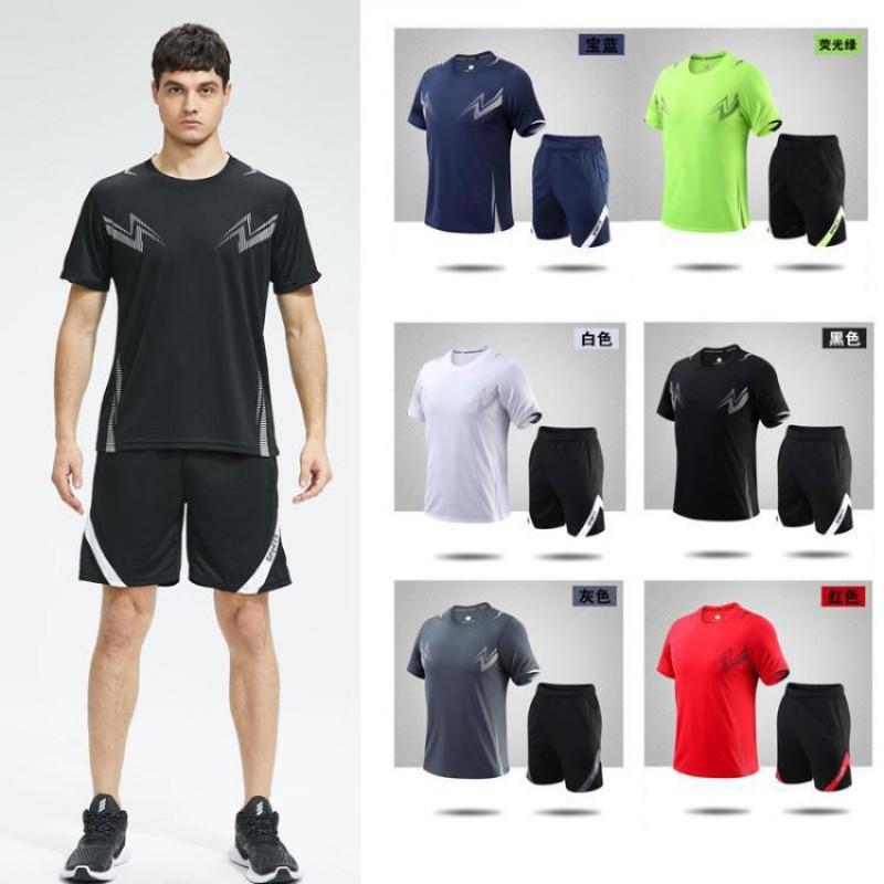 Men Women Sportswear Set Quick Dry Running Gym Tennis Badminton Cycling Short Sleeve T-Shirt Shorts