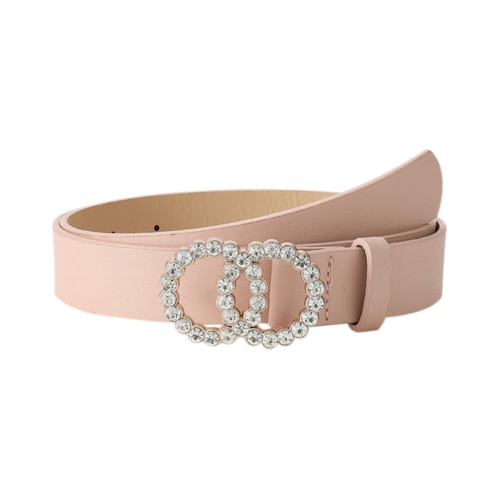 Юбка Брюки Пояса Два Круга Бриллиант Кожаный Ремень Двойная Кольцевая Пряжка Пояс Дамские Платье Ремни