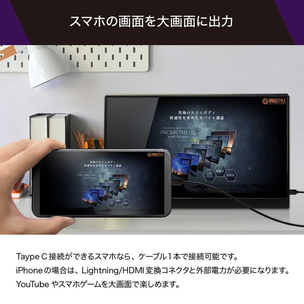 МОНИТОР PROMETHEUS 13-дюймовый мобильный монитор, легкий тонкий портативный дисплей с сенсорной панелью IPS LCD FHD 1920x1080 с магнитной подставкой, чехол Type-C