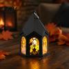 Kids Halloween Gifts Pumpkin Lantern, Gothic House Shape LED Flickering Candle Light Party Souvenirs for Party, Spooky Table Centerpieces, Home