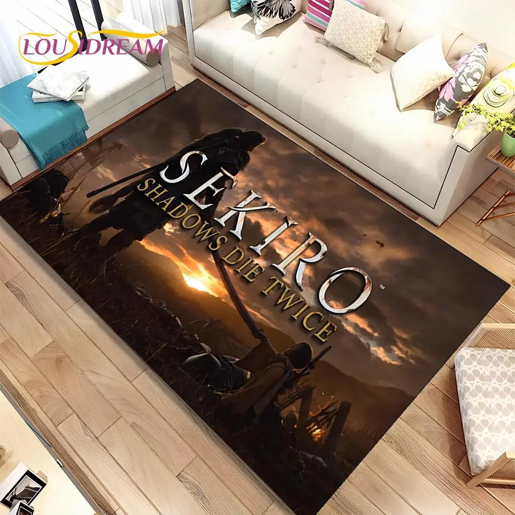 3D HD Sekiro Series Game Gamer Area Rug, Коврик для дома, гостиной, спальни, дивана, коврик для двери, декор, детские игры, нескользящий напольный коврик