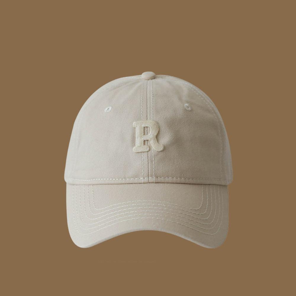 Retro Letter Baseball Hat Letter R Sun Hat Retro Embroidery Baseball Cap Men