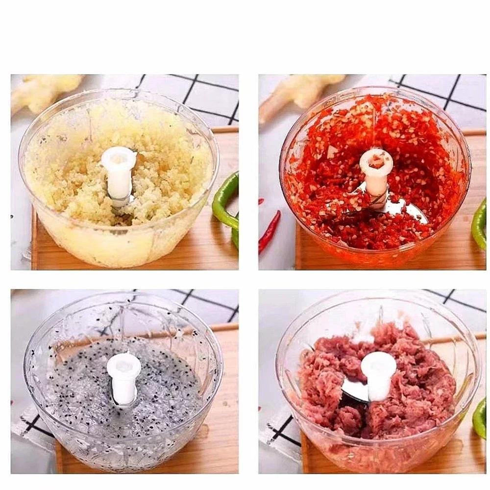 Кухонный инструмент Мясорубка Слайсер Шинковка Чеснок Резак Лук Резак Ручной Веревочный Кухонный Комбайн Ручной Измельчитель