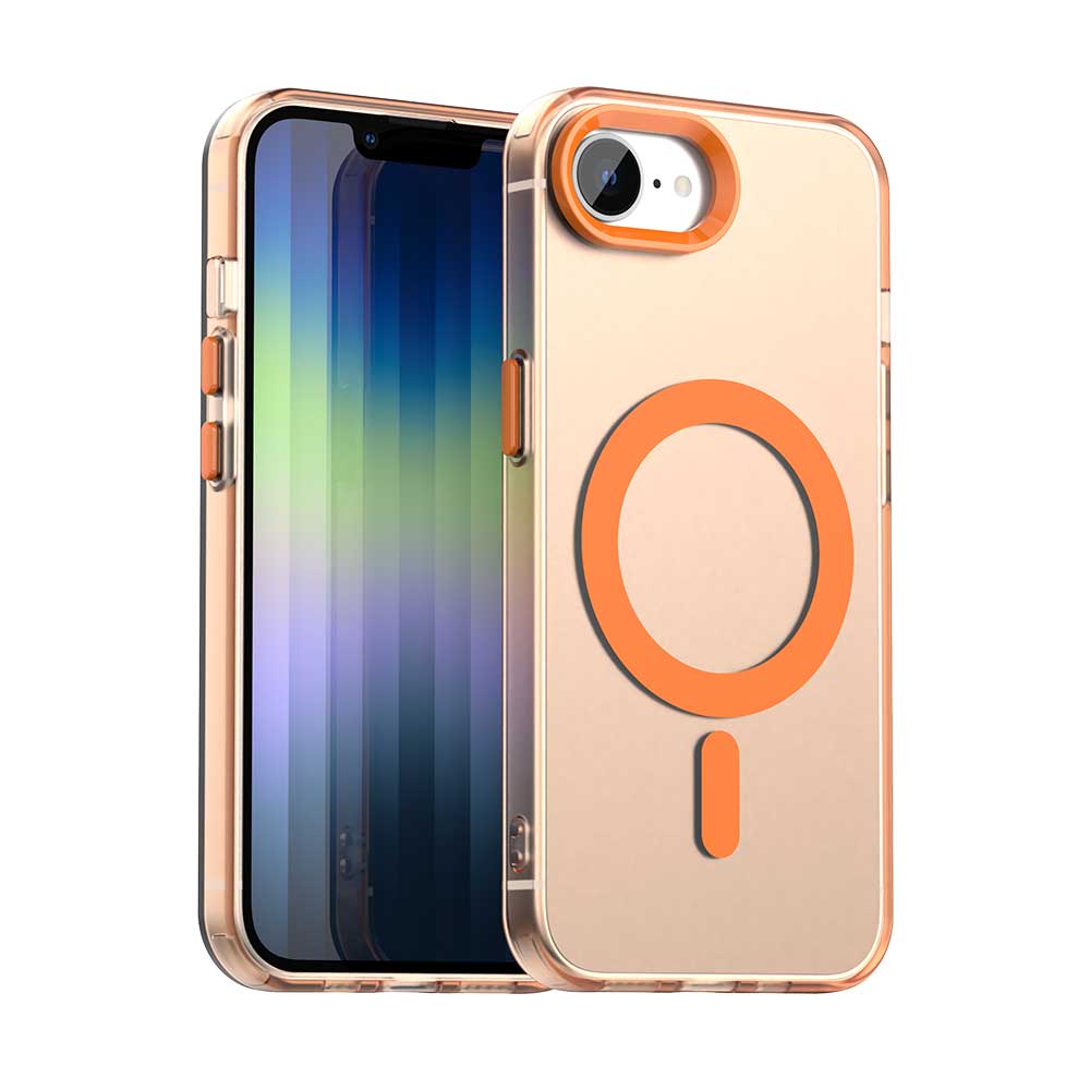 Магнитный беспроводной зарядный чехол для Apple iPhone 16e 16 Pro Max 15 14 Plus Чехол Конфетные цвета Прозрачная задняя крышка Coque