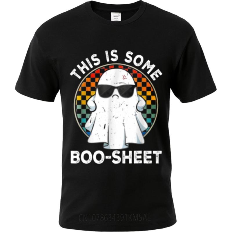 Breathable Tee Street Wear Oneck tshirt Daily Wear This Is Some Boo Sheet Ghost With Sunglasses Minimalist For him tees