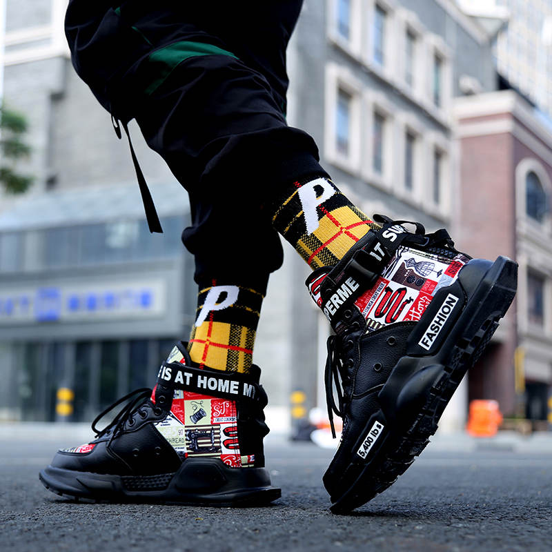 Increase Height Shoes Basckets Loafers for Men Fashion Tennis High Top Sneakers with Rubber Sole Sports Shoes Chaussires Tennis