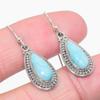 Natural Republic Larimar Gemstone 925 Solid Sterling Silver Earring 1.50" g3H20