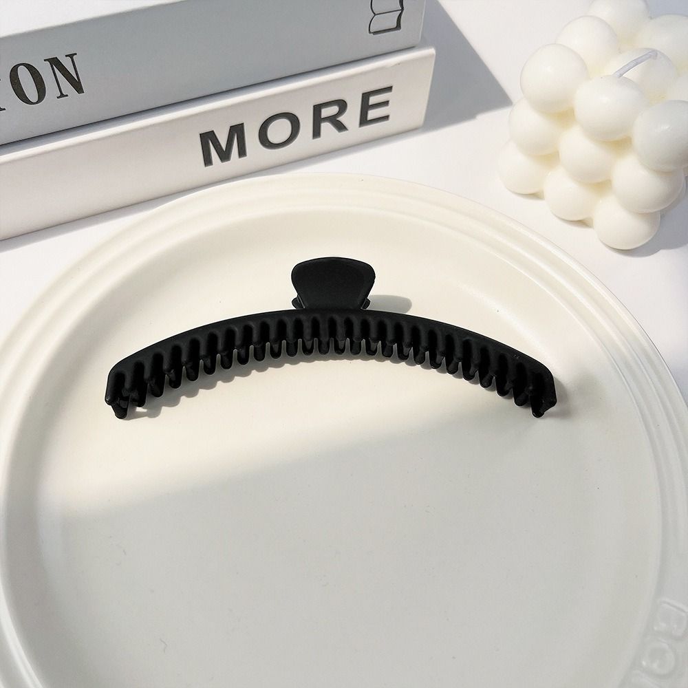 Large Thin Shark Clip Solid Color Geometric Hair Claw Temperament Matte Claw Clip Girls