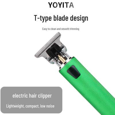 Перезаряжаемая светодиодная машинка для стрижки волос: Самообслуживание для бритья, масляная головка, белый свет, детская резьба.