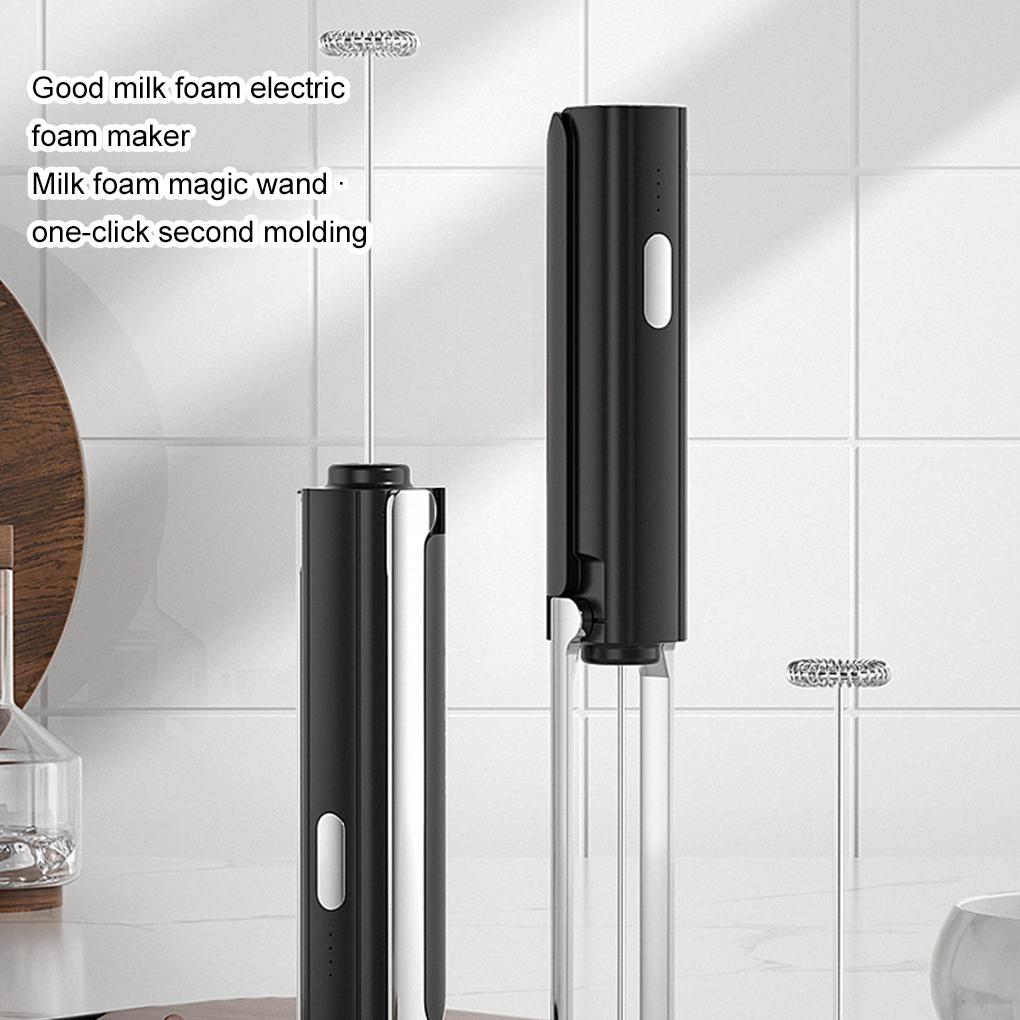 ABS Electric Whisk For Coffee Lovers Rechargeable Milk Frother Handheld Milk Frother Rechargeable