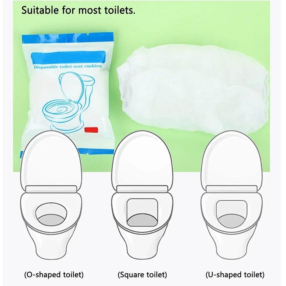 1 шт. Нетканый одноразовый чехол для сиденья унитаза, экологически чистый туалетный коврик